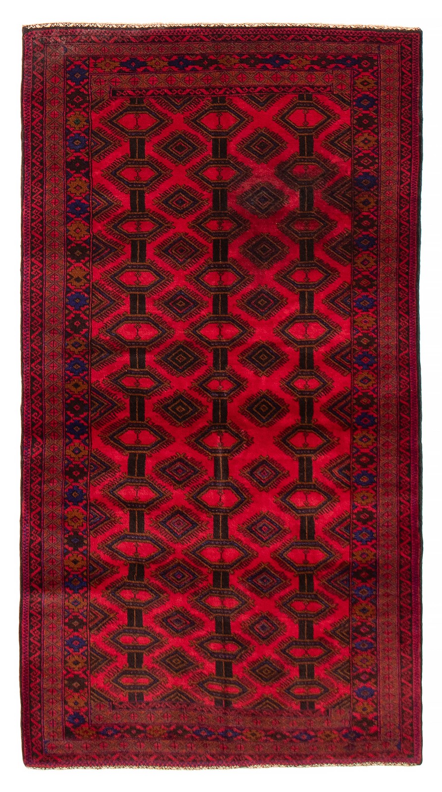 Vintage Traditional Hand-Knotted Area Rug 3’7″ x 6’9″ Oriental Wool Carpet