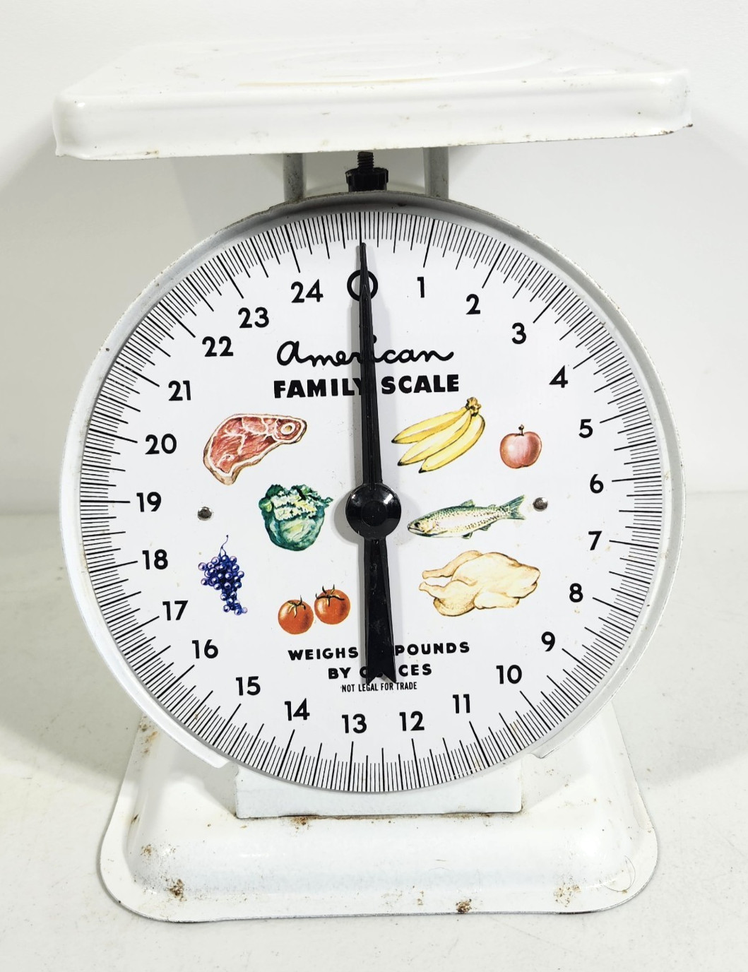 Vintage American Family Metal Kitchen Scale Up To 25 lbs