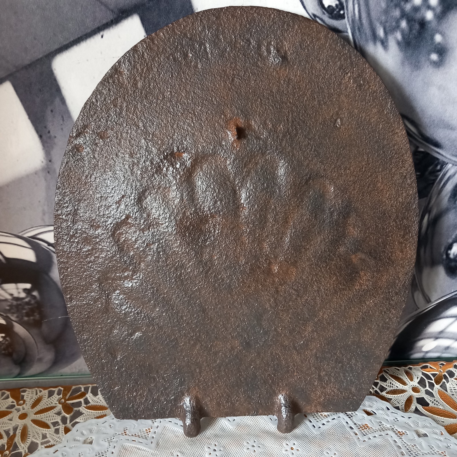 Antique Victorian Fireplace Cast Insert Cleaned Very Rare 27cm X 22.5cm