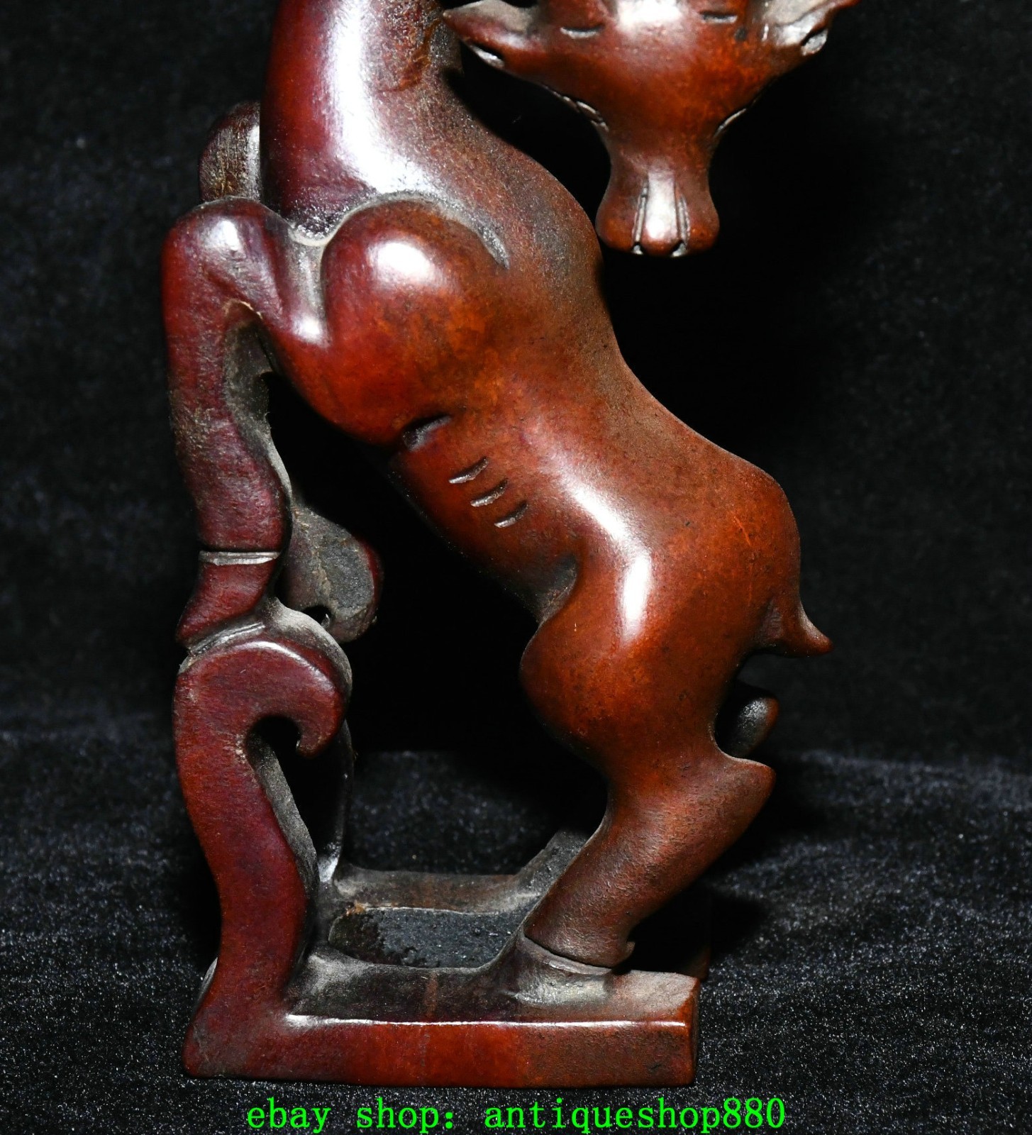 5.9”Old Chinese Dynasty Jade Carved Fengshui Deer Animal Statue Sculpture