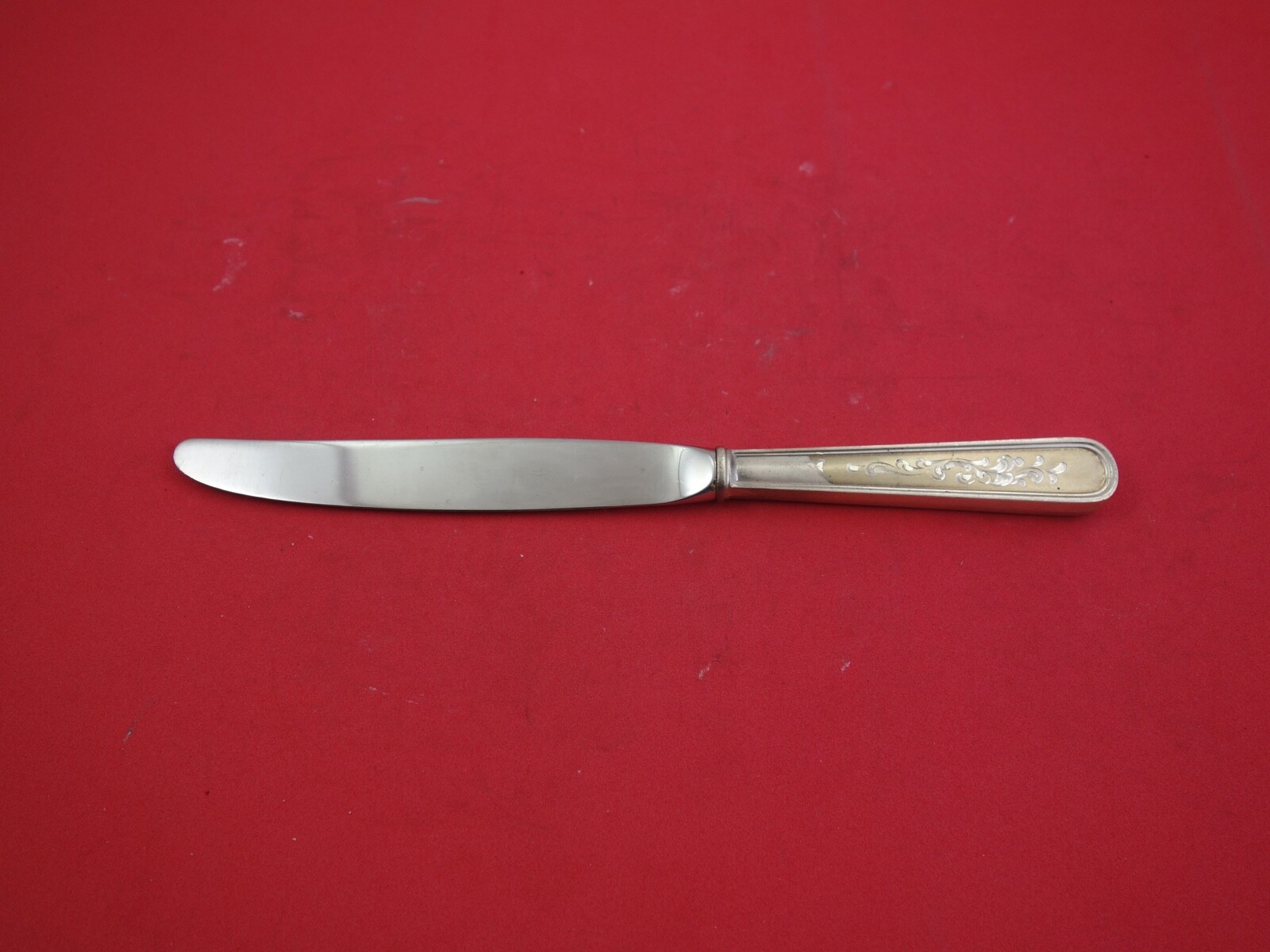 Golden Calvert Engraved by Kirk Sterling Silver Regular Knife new never used 9″