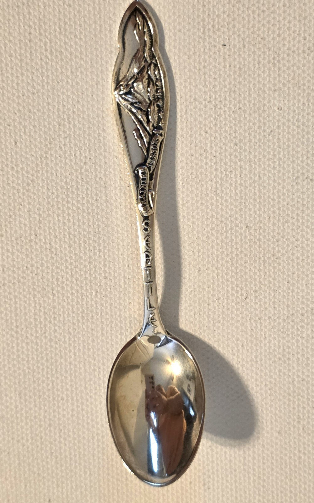 Antique Mayer Bros Seattle Mt Rainier Sterling Silver Souvenir Demitasse Spoon
