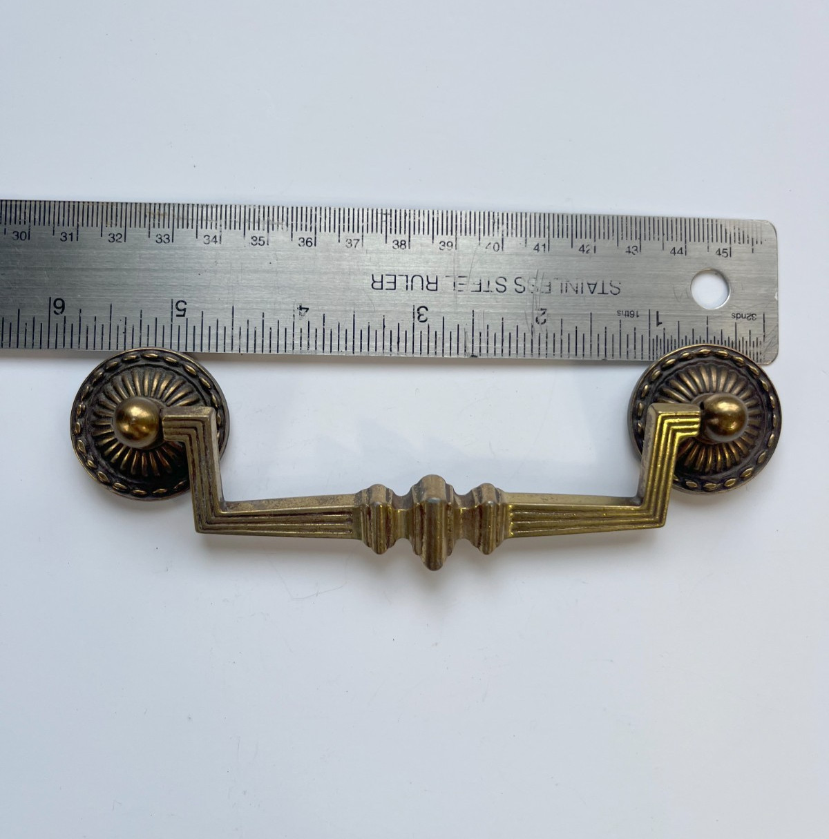 Thomasville Drawer Pull Brass Neoclassical MCM Mid-Century