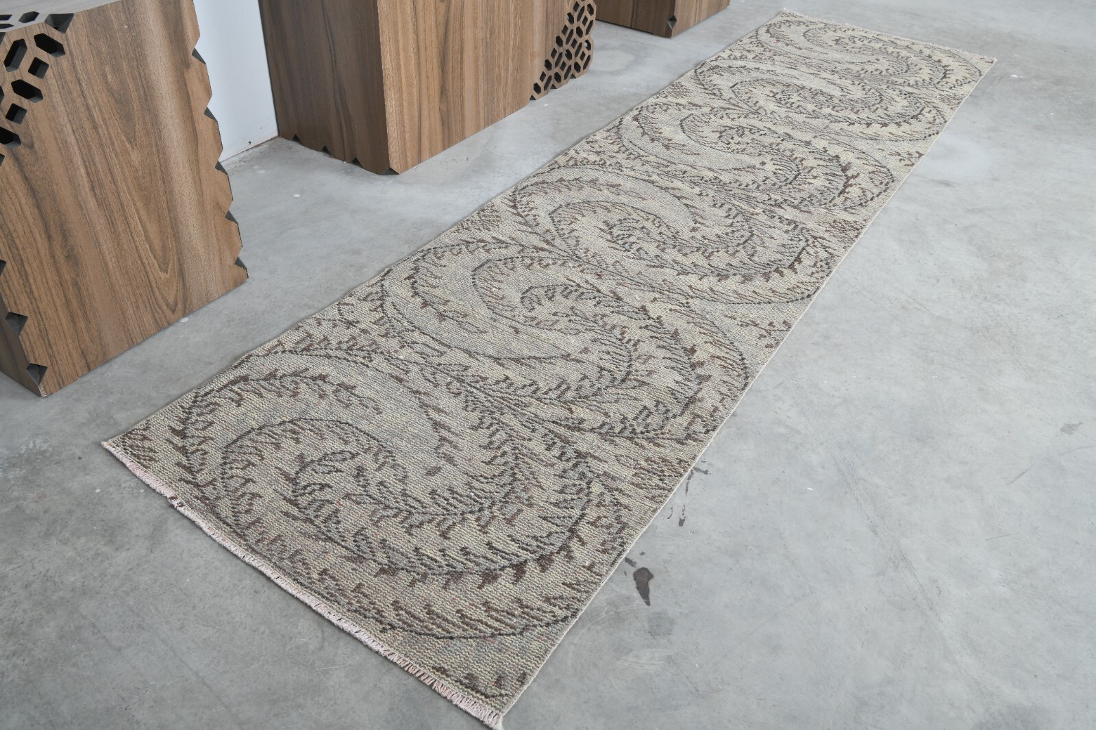 Oushak Runner Rugs Turkish Hand-Knotted Hallway Carpet Vintage Rug 2×9 ft 503