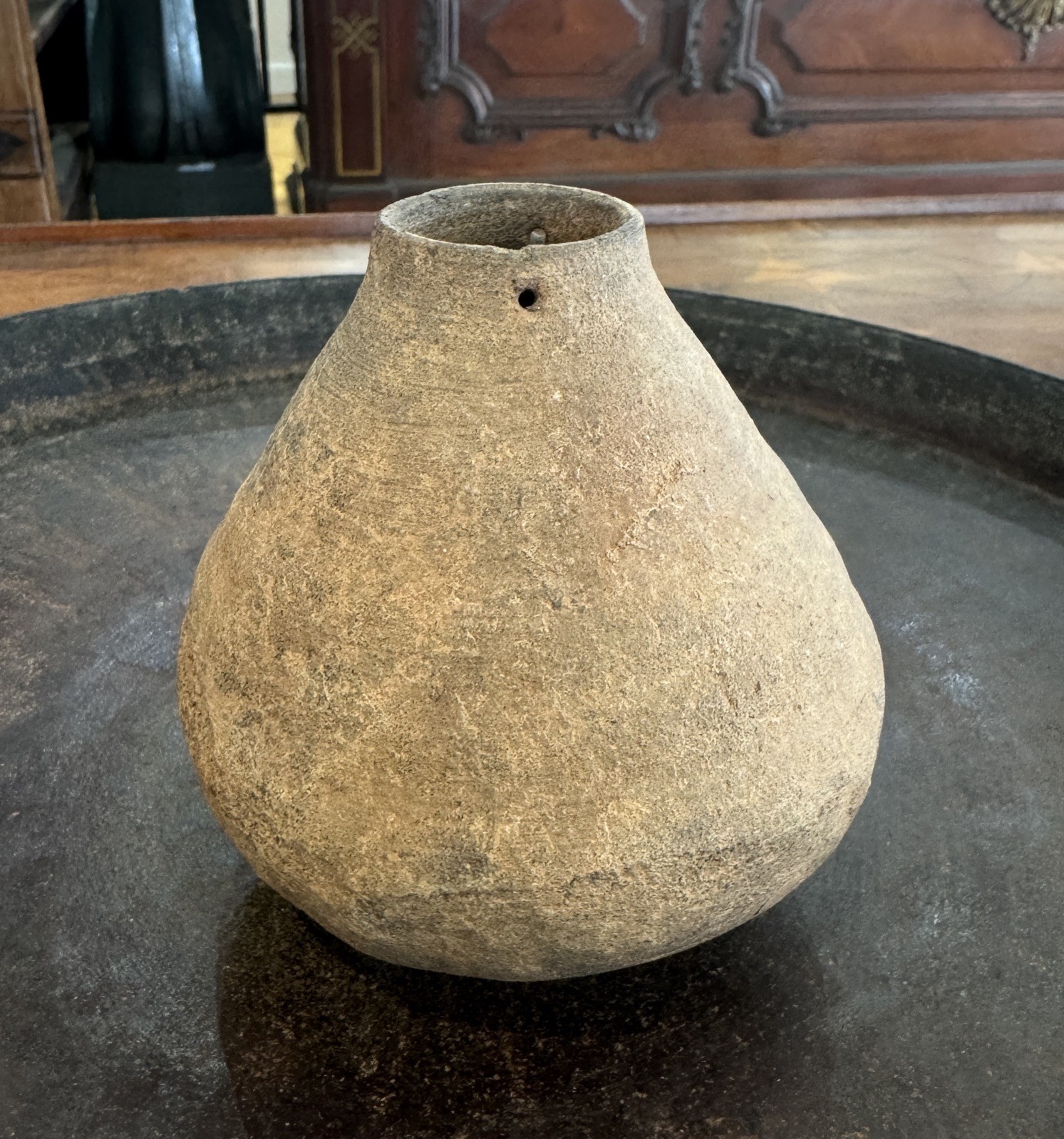 Ancient Pyu Burma Earthenware Pot / Vessel, c. 5th–9th Century 9.4cm High