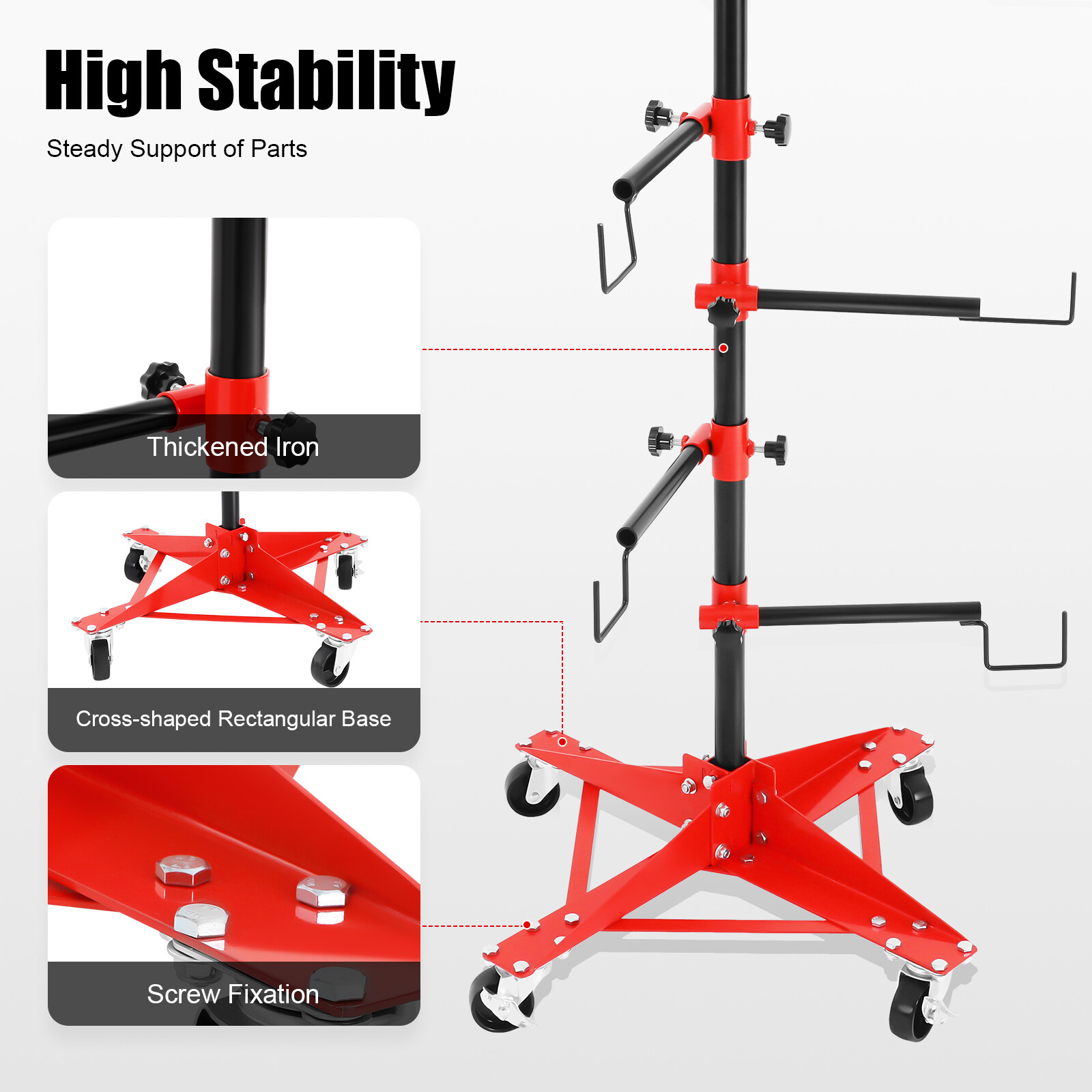 Auto Body Door Fender Paint Stand 100KG Adjustable Center Post Hang Iron Stand