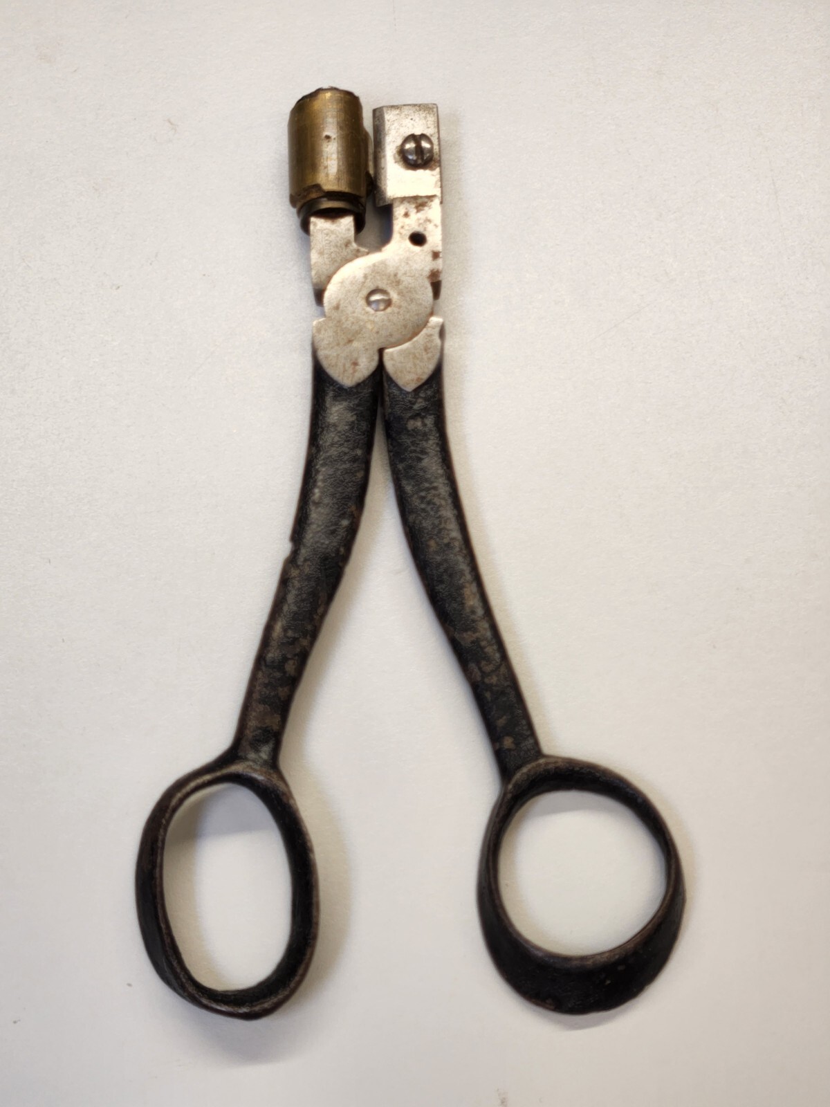 Antique USA Leather Pliers Cutter Punch Tool Brass