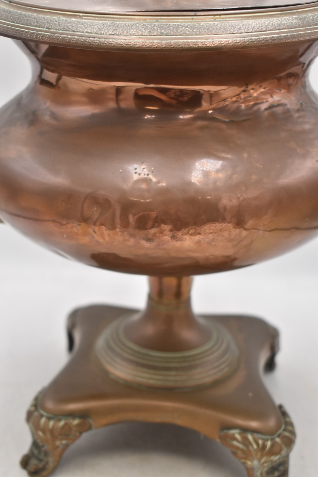 Antique 19th Century Copper & Brass Samovar Tea Urn Large Decorative Metalware