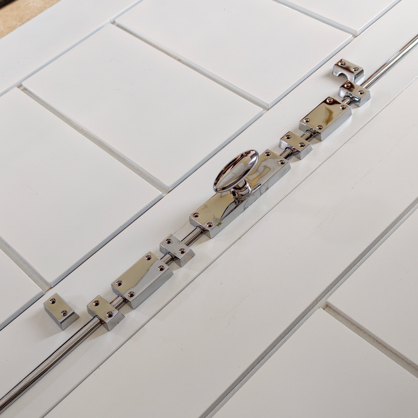 2 sets Solid Brass Cremone Bolt Espagnolette 110″ (280cm) French Door Lock Heavy