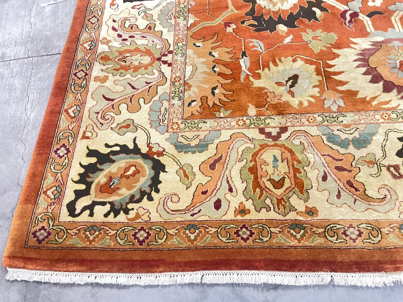 VINTAGE AGRA PATTERN HIGH QUALITY VERY DECORATIVE ORIENTAL RUG WOOL 10′ X 14′