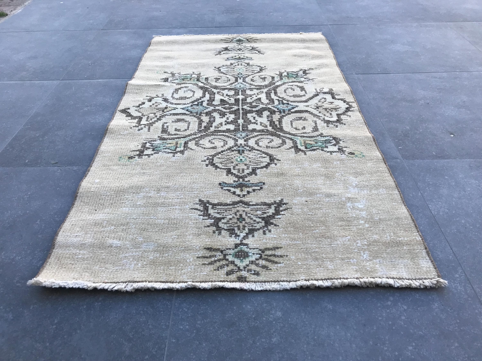 Turkish Area Rug Vintage Area Rug Living Room Rug Oushak Rugs 2,72X1,6 Ft