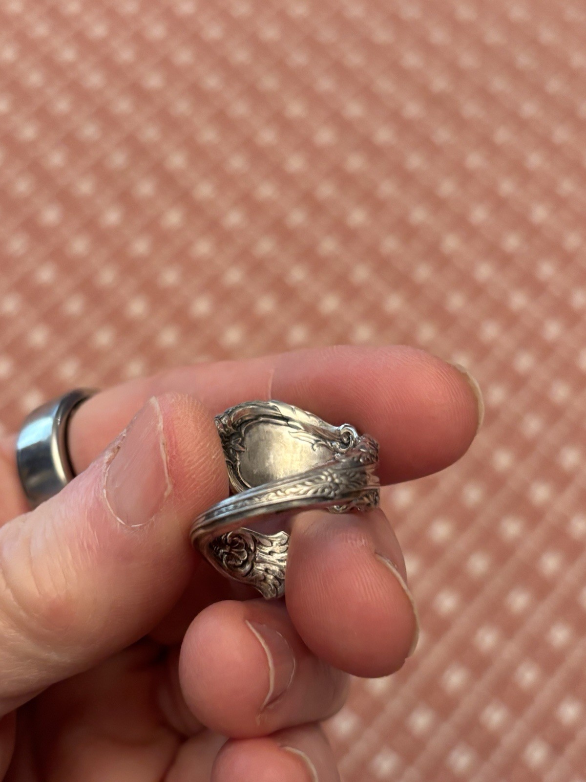 VTG: Size 7 Wallace Handmade Sir Christopher Sterling Silver Spoon Ring