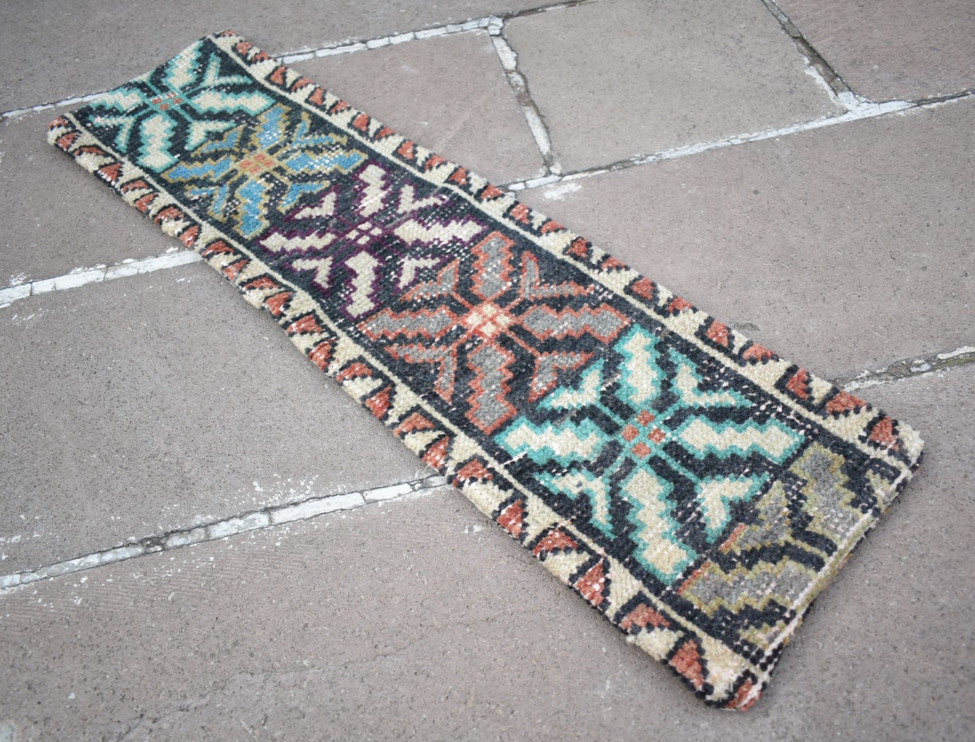 Turkish Carpet Pillow Cover Rug 10” x 35” Decorative Handmade Cushion Cover