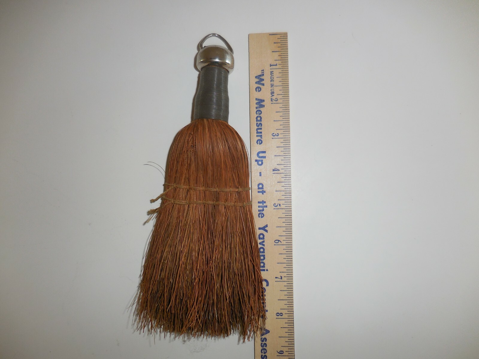 Antique primitive corn straw wisk broom, handmade.