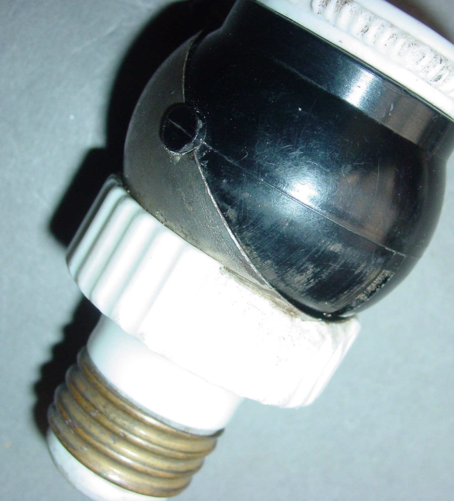 Vintage Angled Eyeball Swivel Unit Light Fixture Socket Adapter Bryant USA