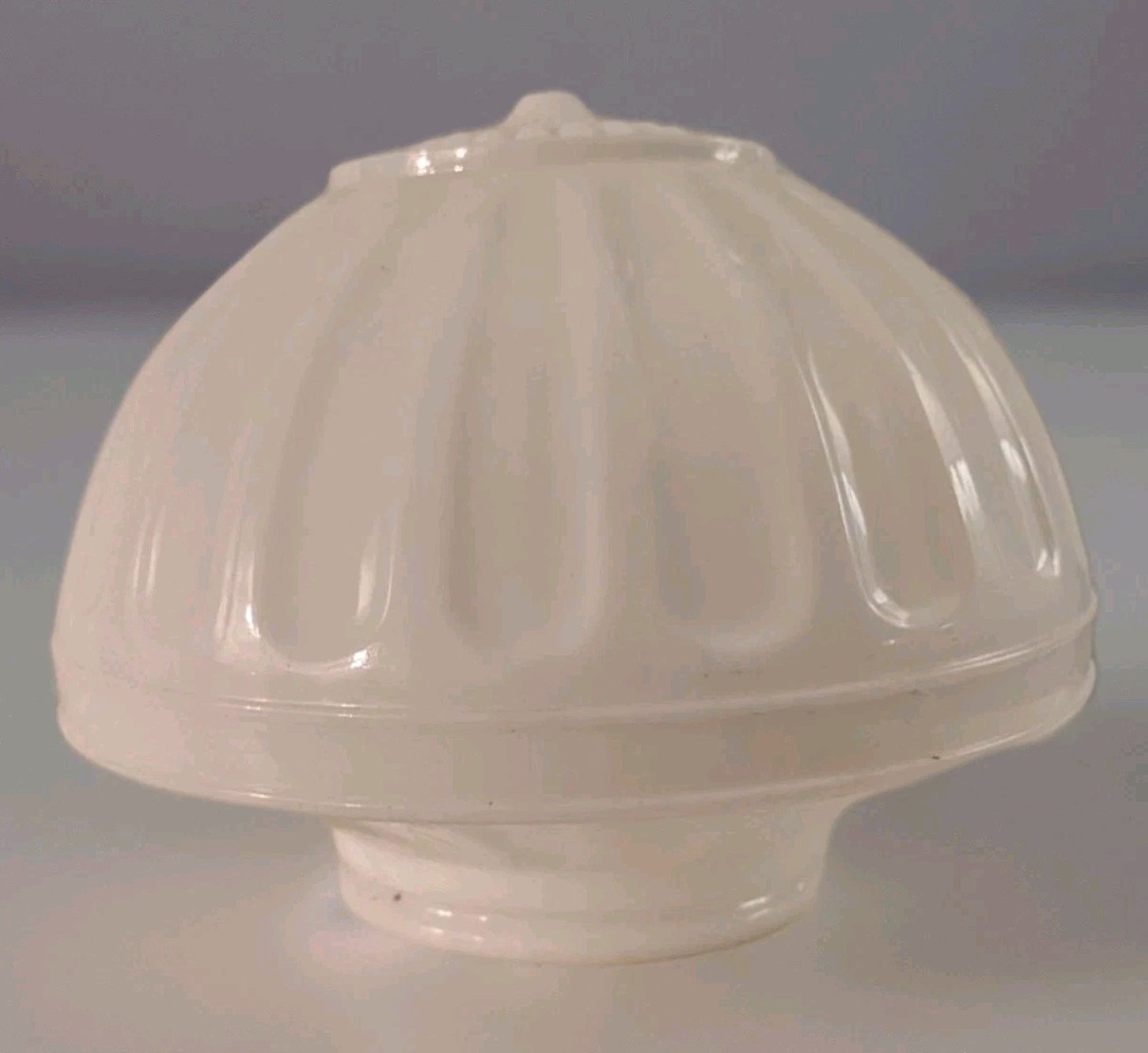 Vintage MCM Art Deco MILK GLASS Schoolhouse Bank Ceiling Light GLOBE NICE!
