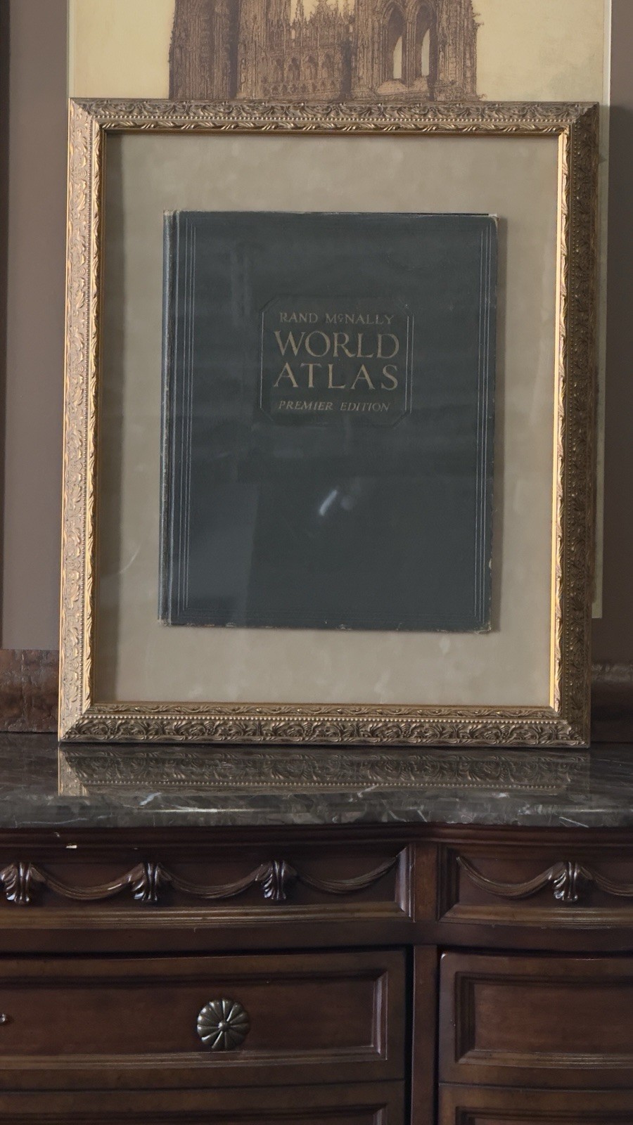 RARE 1931 Rand McNally World Atlas – Premier Edition – Museum Framed – Pre-WWII