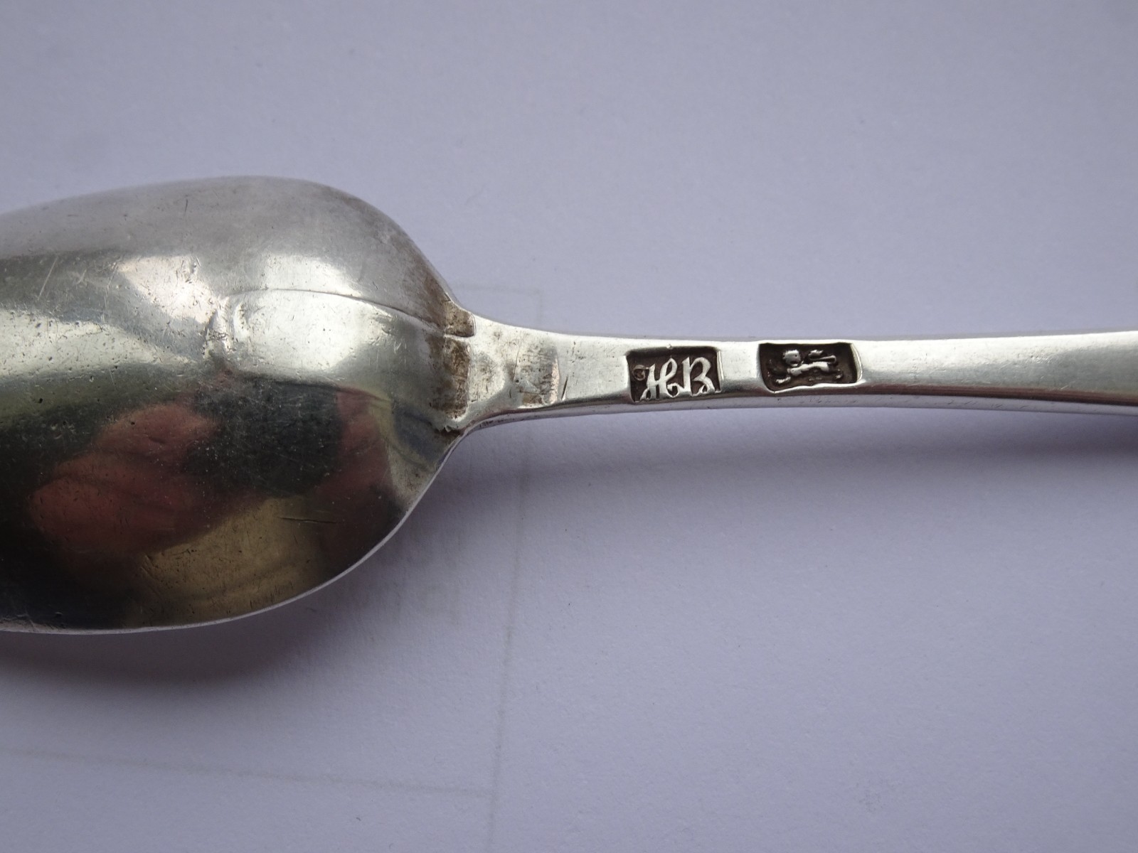 Hester Bateman Sterling Silver Feather Edge Teaspoon