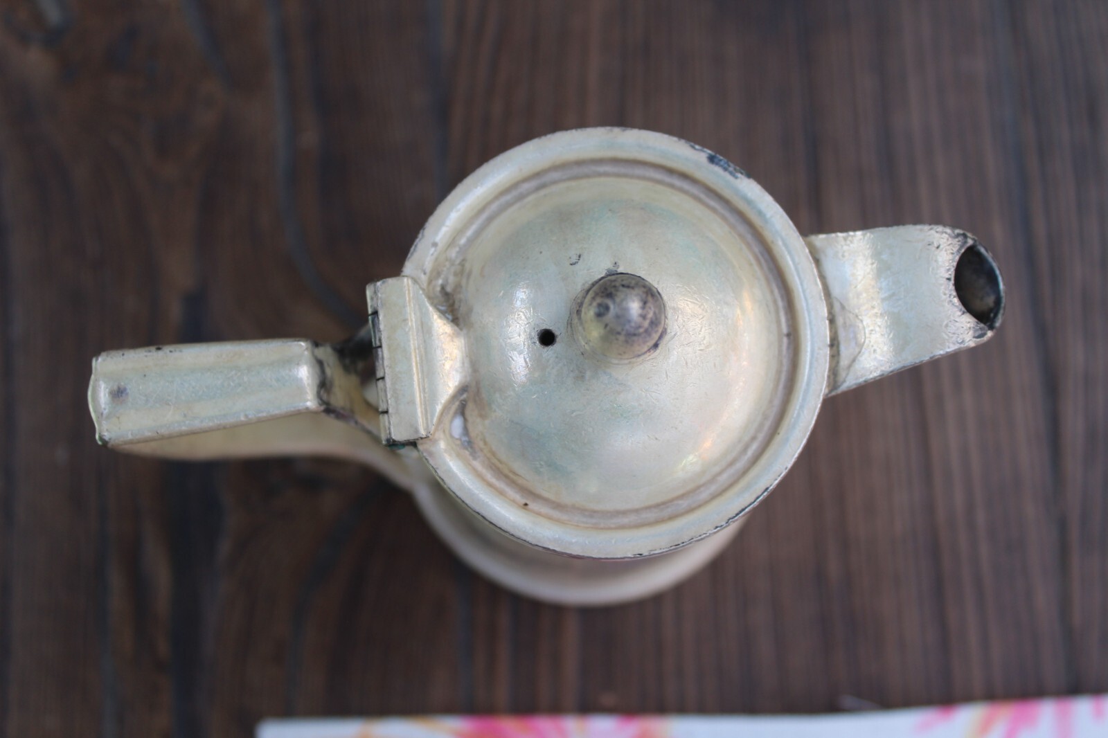 Antique / OLD “Gorham Silver E P Soldered 014734 — 8 oz. ” Creamer with Lid