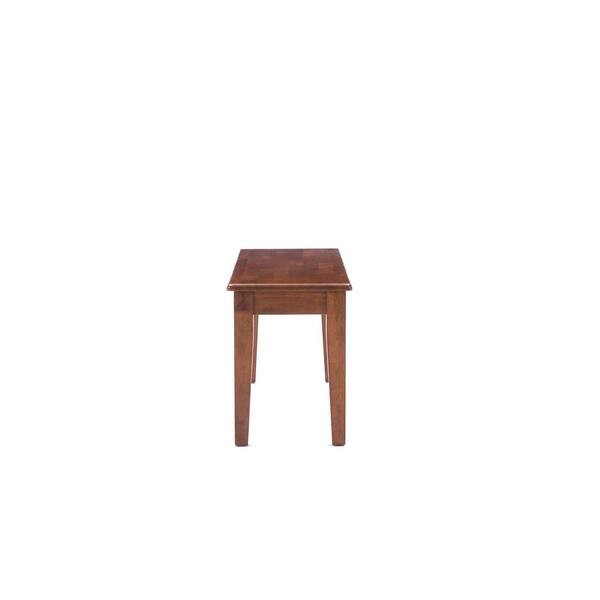 Rectangle Dining Bench Home Kitchen Wood Seat Country Furniture Benches Walnut