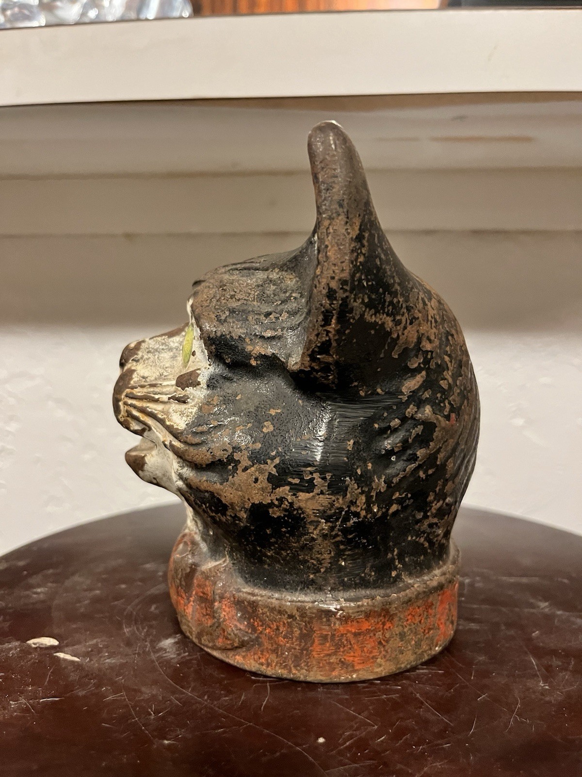 Victorian Cast Iron Cat String Holder Late 1800s Early 1900s