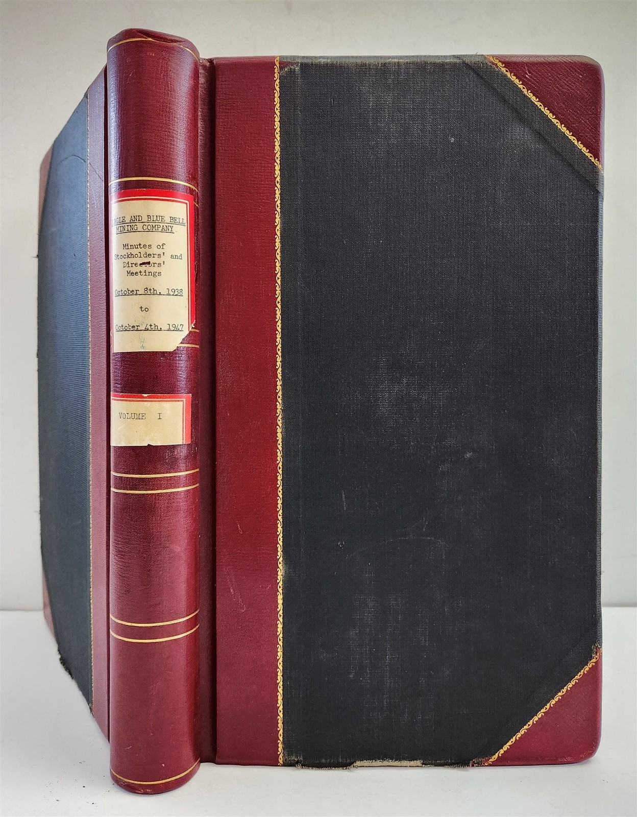 1930 antique EAGLE & BLUE BELL MINING CO eureka ut HISTORY DOCUMENT LEDGER huge
