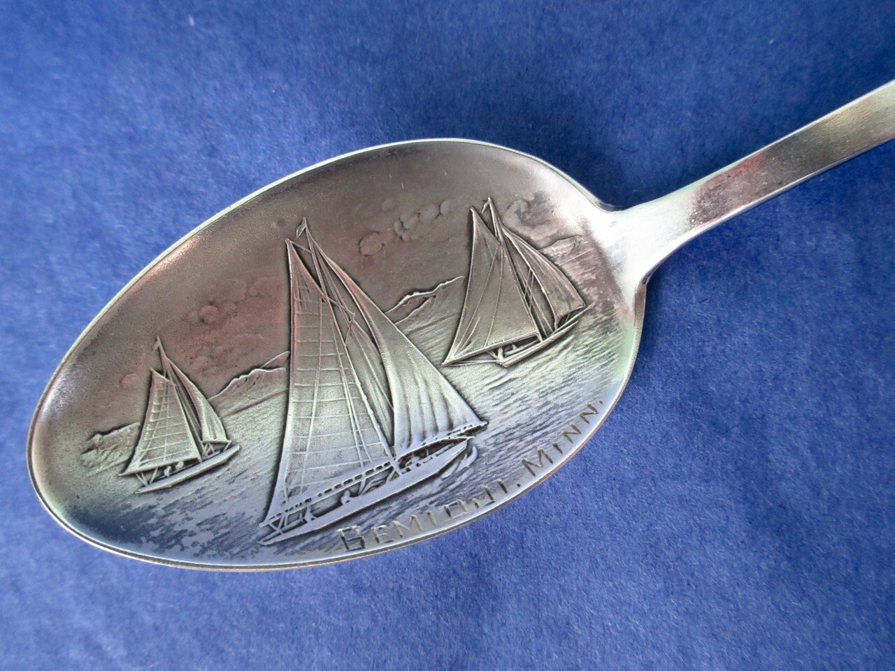 Sterling Silver Spoon First Nation Chief BEMIDJI MINNESOTA RARE American Antique
