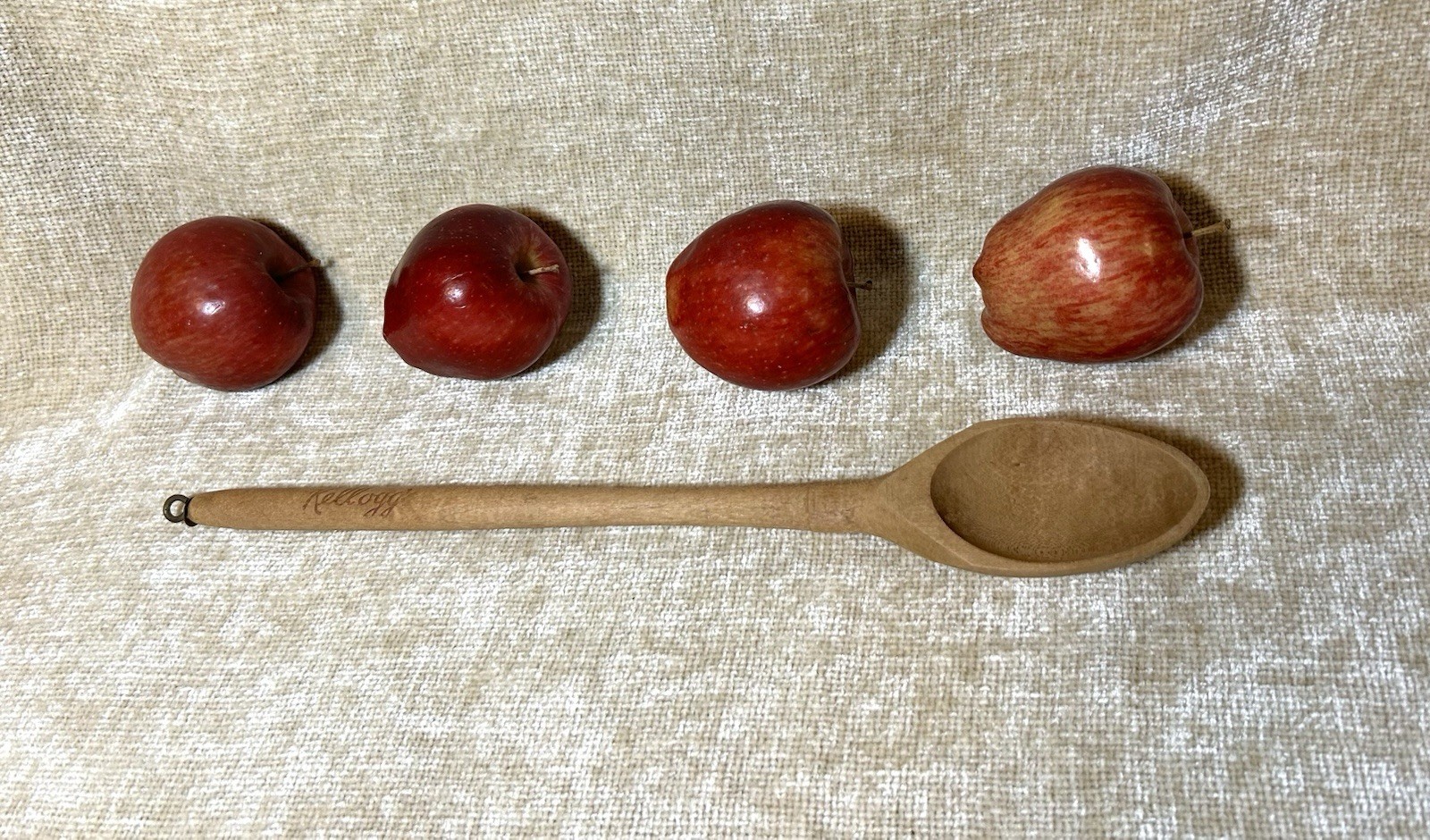 KELLOGS – ANTIQUE WOODEN KITCHEN SPOON – FARM HOUSE RUSTIC DECORATION