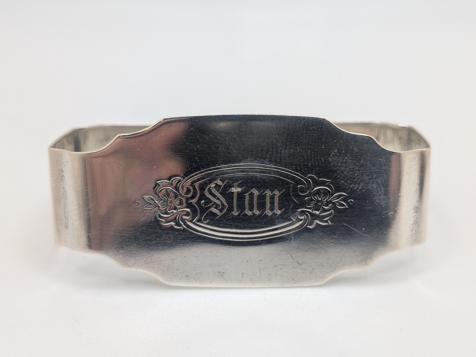 Antique Sterling Silver Saart Bros. Napkin Ring “Stan” name engraving 17 grams