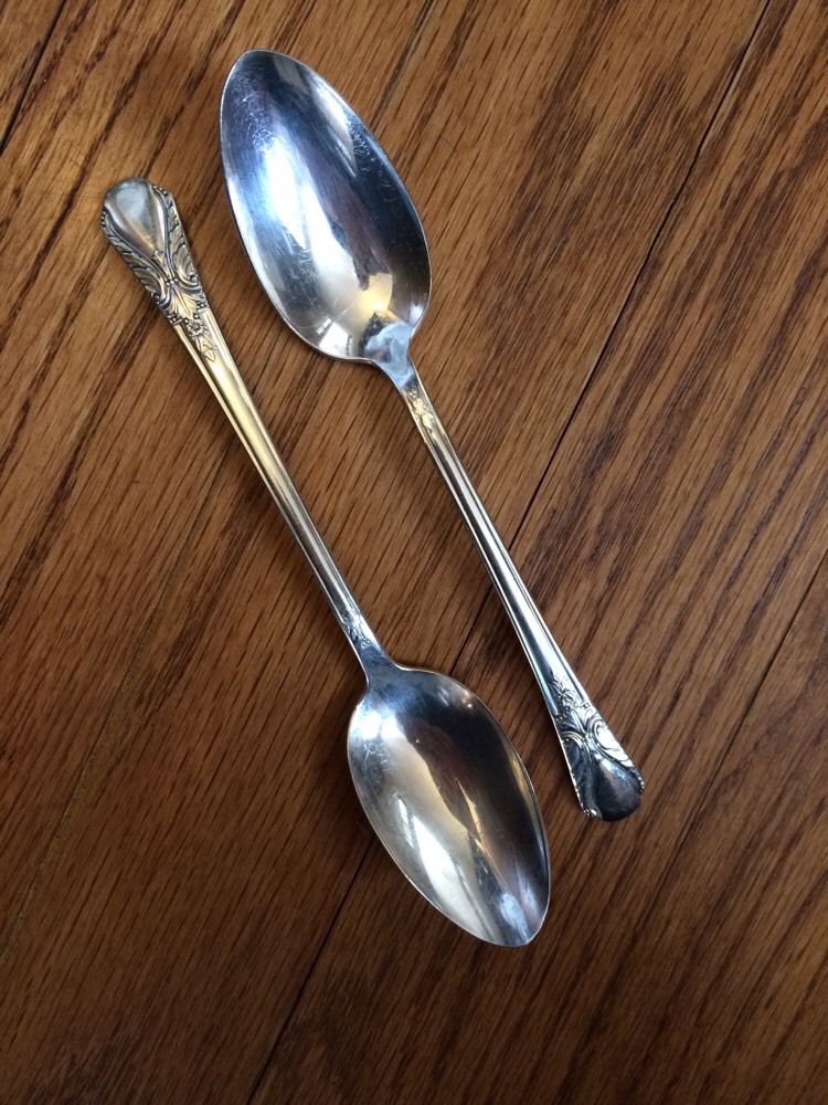 Wm Rogers IS International Silverplate Floral Scroll AVALON CABIN 2 Teaspoons 6″