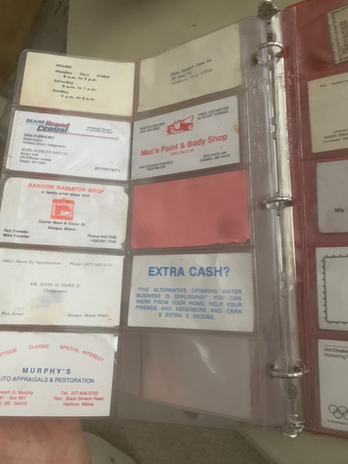 60 + Maine Business Cards in Album 1990’s Memberships NRA Porteous Good Sam