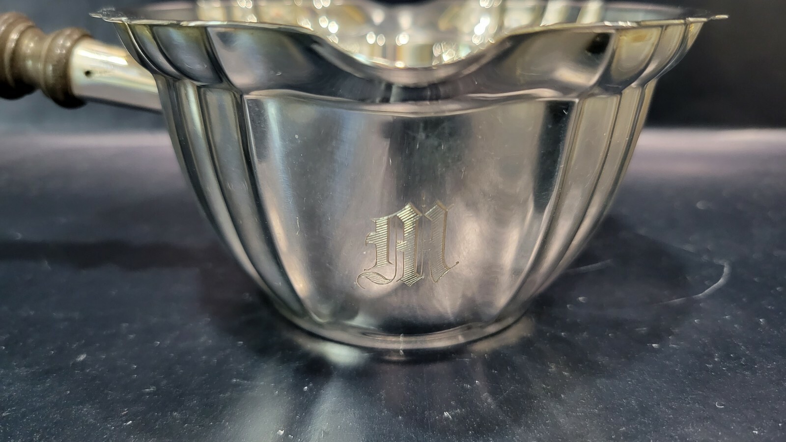Vintage Gorham Chippendale 164/1 Sterling Silver Brandy Warmer / Gravy Boat