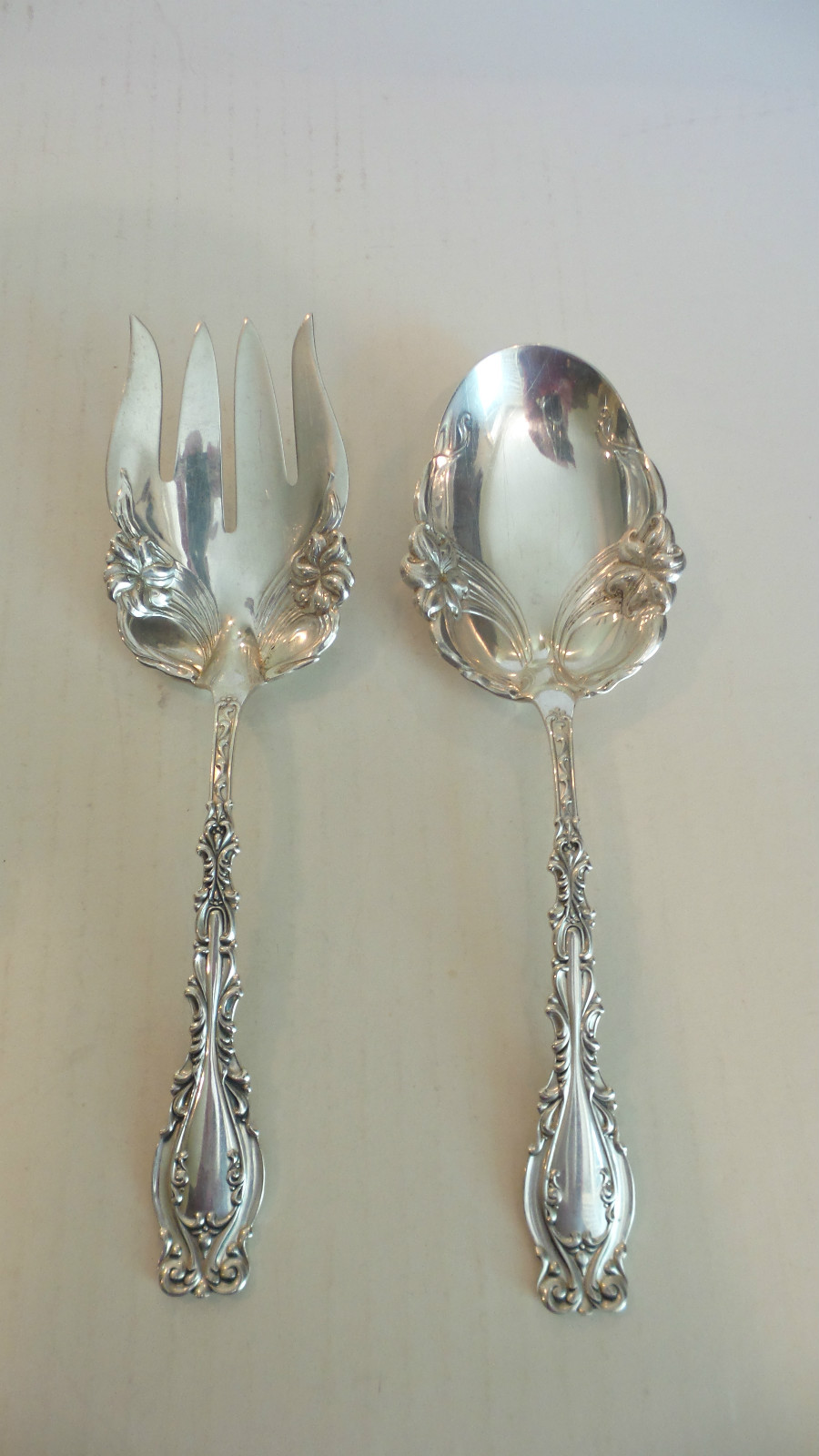 Frank M. Whiting JOSEPHINE Sterling Silver Salad Servers, 180 grams