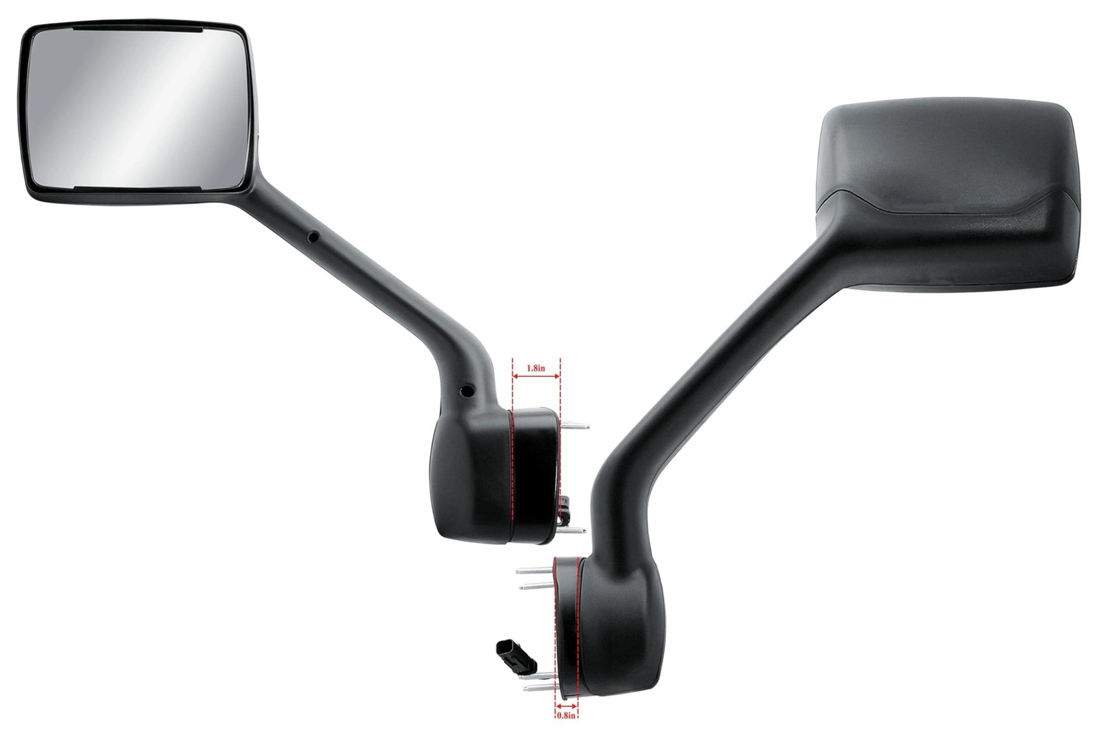 Replacement Driver Left Side Hood Mirror Black Back Cover with Heated for Ken…