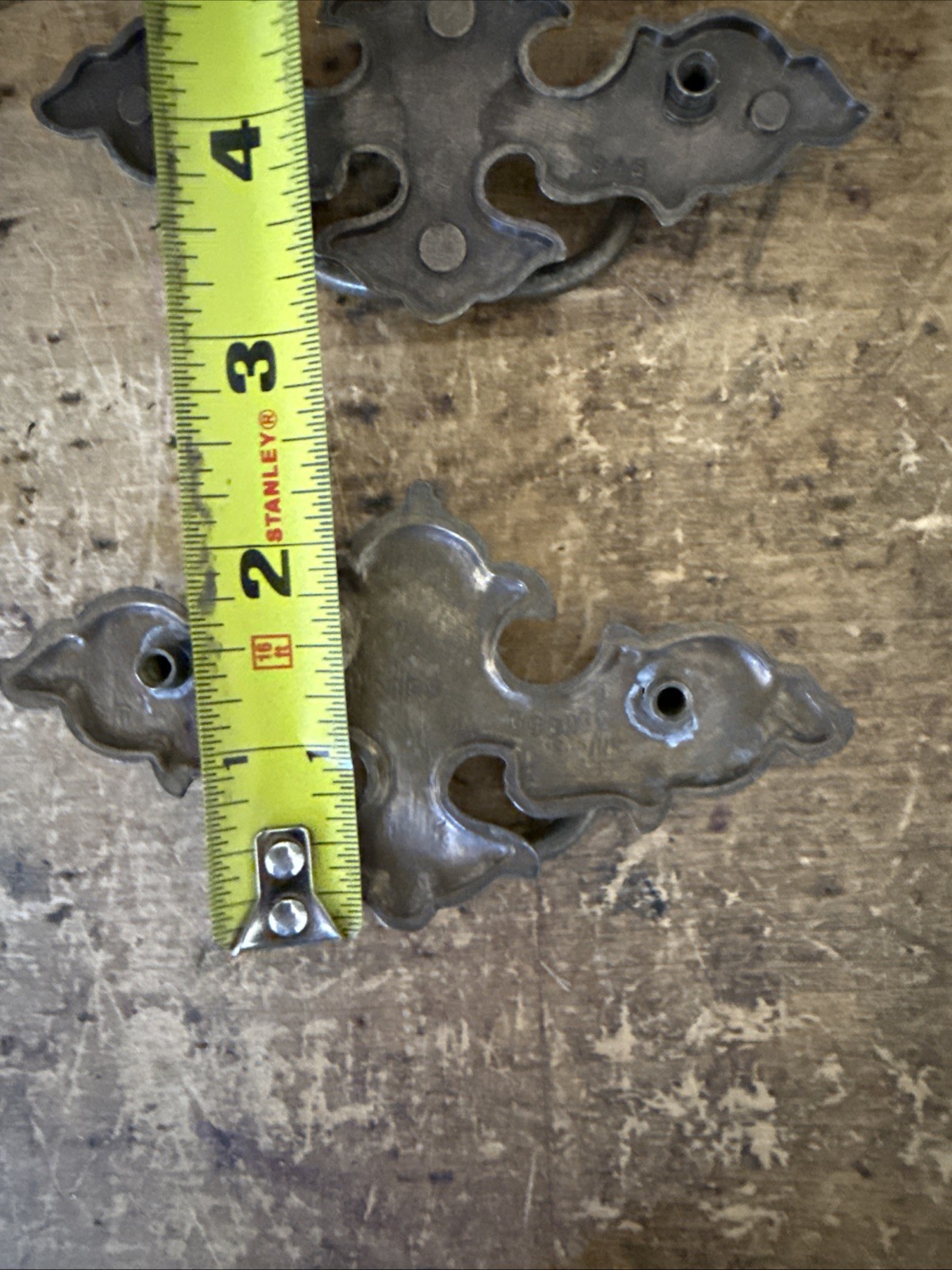 4 (13)Antique Hardware Brass Colonial Chippendale Vintage Bail drawer pulls 2.5”
