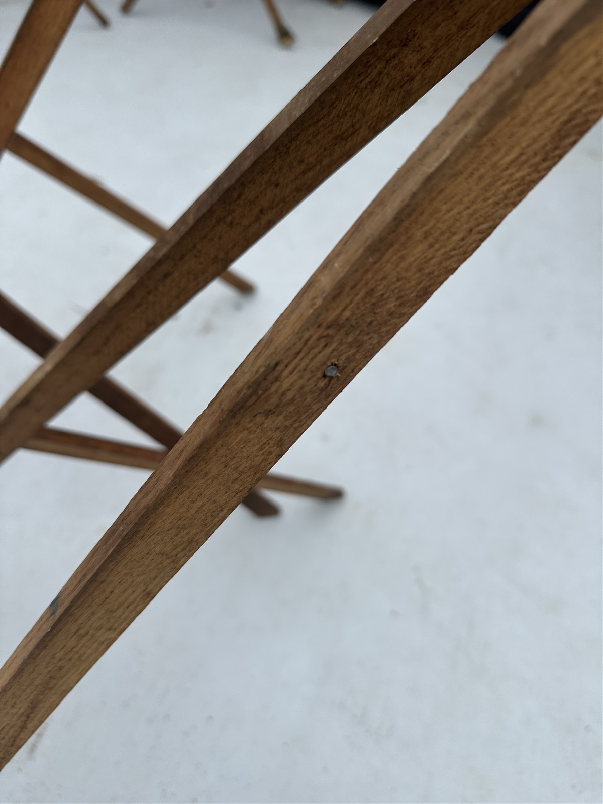 Vintage Wooden Wallpaper Folding Table Legs Rustic Primitive Farmhouse