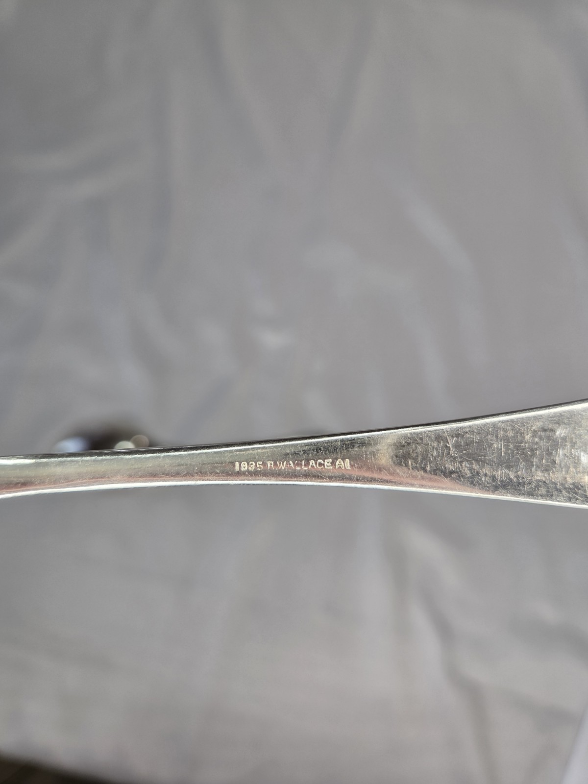 R Wallace Antique Shell Serving Casserole Spoon 1835 A1 8″ Silverplate 1900’s