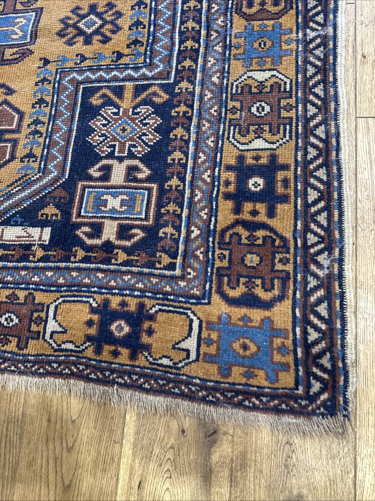 Antique Shrivan Double Nich “Signed “Prayer Rug