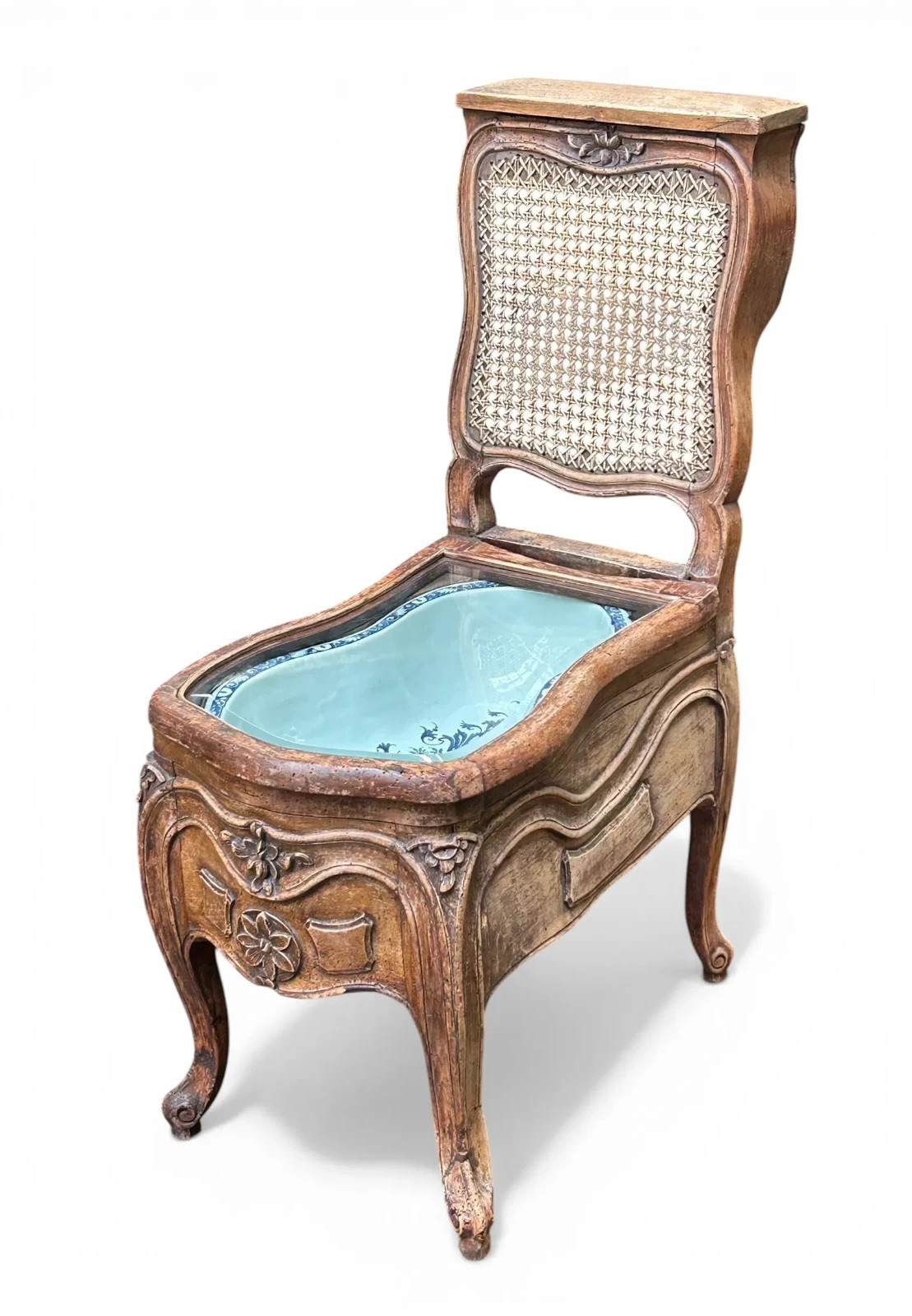Antique Carved French Louis XV Commode Chair – FREE SHIPPING