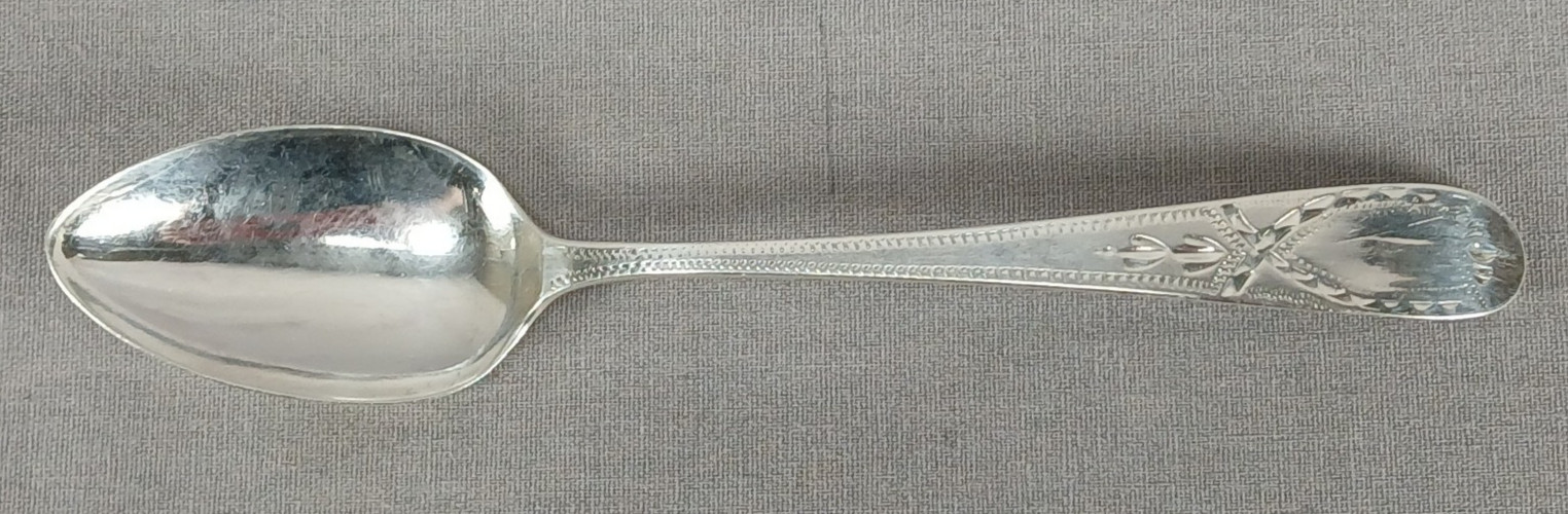 British Thomas Watson Newcastle Sterling Silver Bright-Cut Spoon C.1793-1845