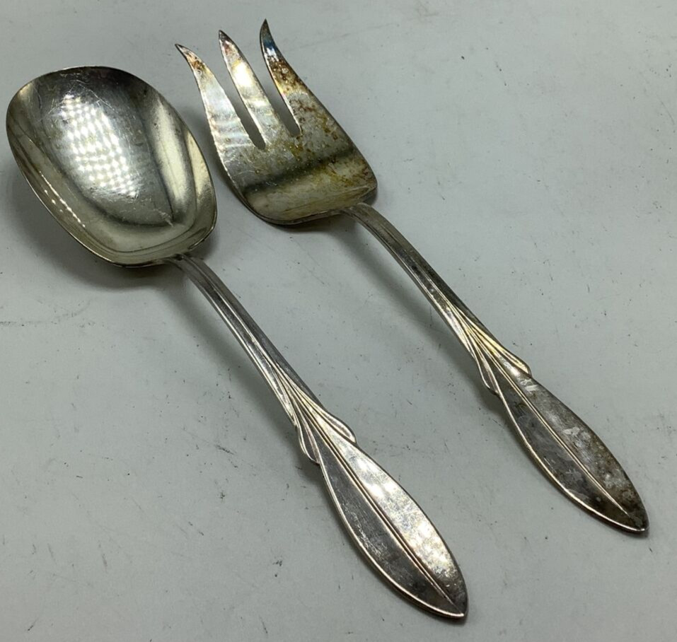 WM Rogers Mfg Co Original Rogers Fork And Spoon Serving Set Vintage