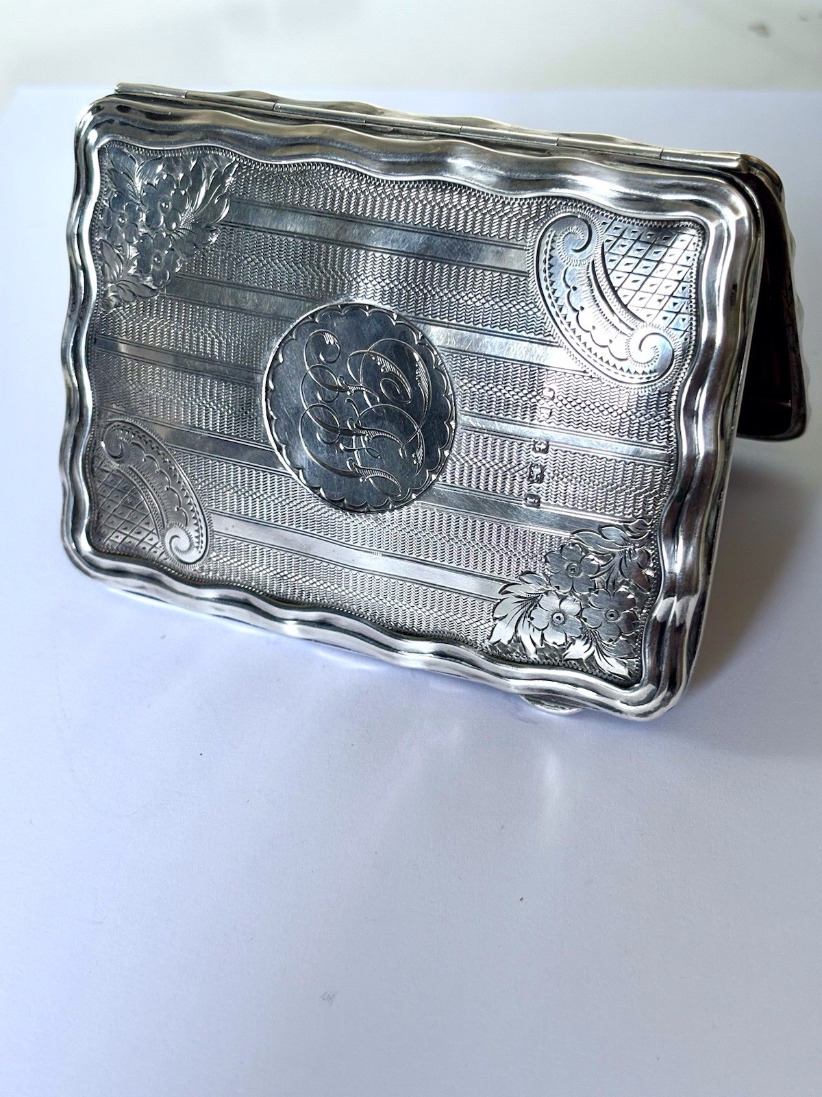 Edwardian Silver AIDE MEMOIRE NOTEPAD PURSE Case JOHN ROSE Birmingham 1908