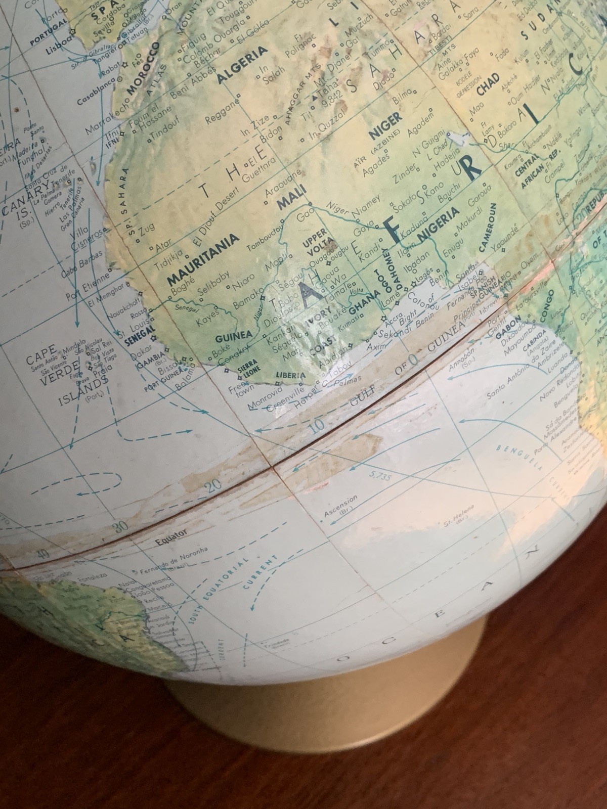 Vintage double axis mid century Scan Globe A/S World Globe Made in Denmark