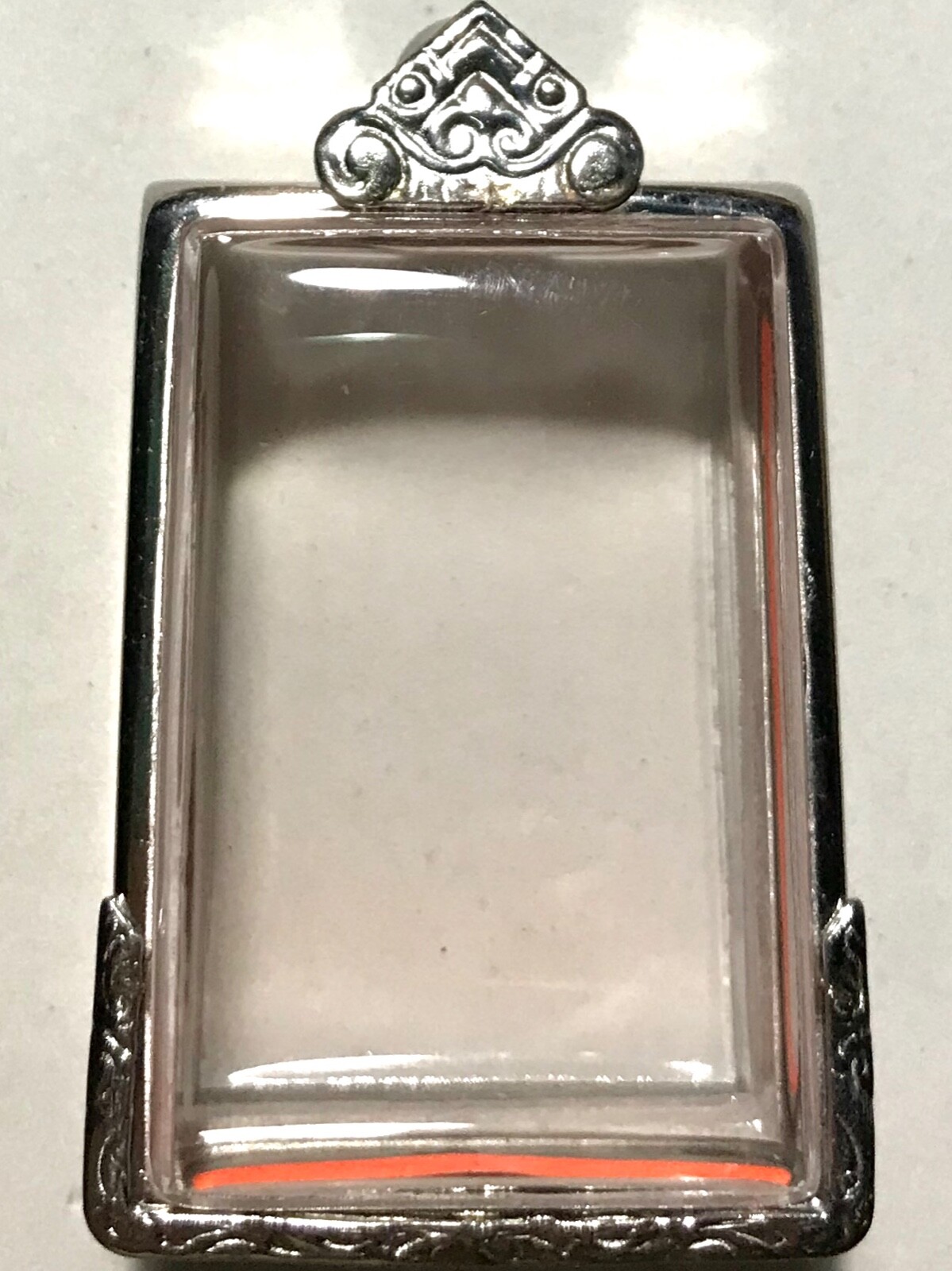 STAINLESS STEEL CASE/CASING AMULET PHRA LP THAI BUDDHA PENDANT N8 h4 w2.8 cm