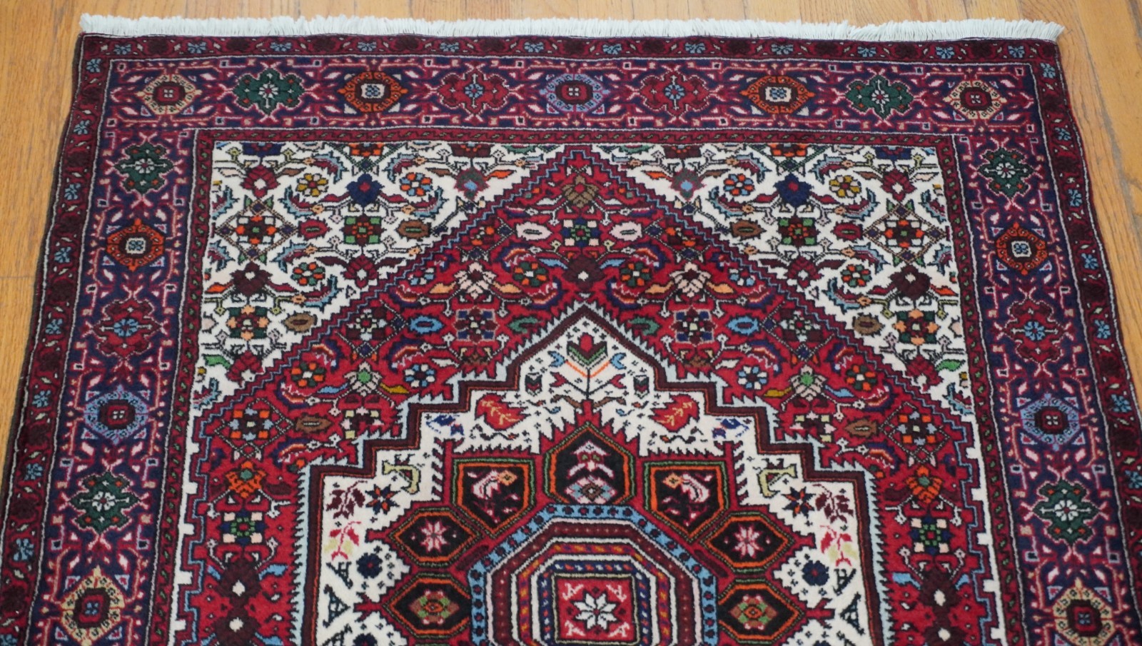 Excellent Bijarr Wool Hand Knotted Geometric Tribal Birds Oriental Rug 3’3″x 4’9