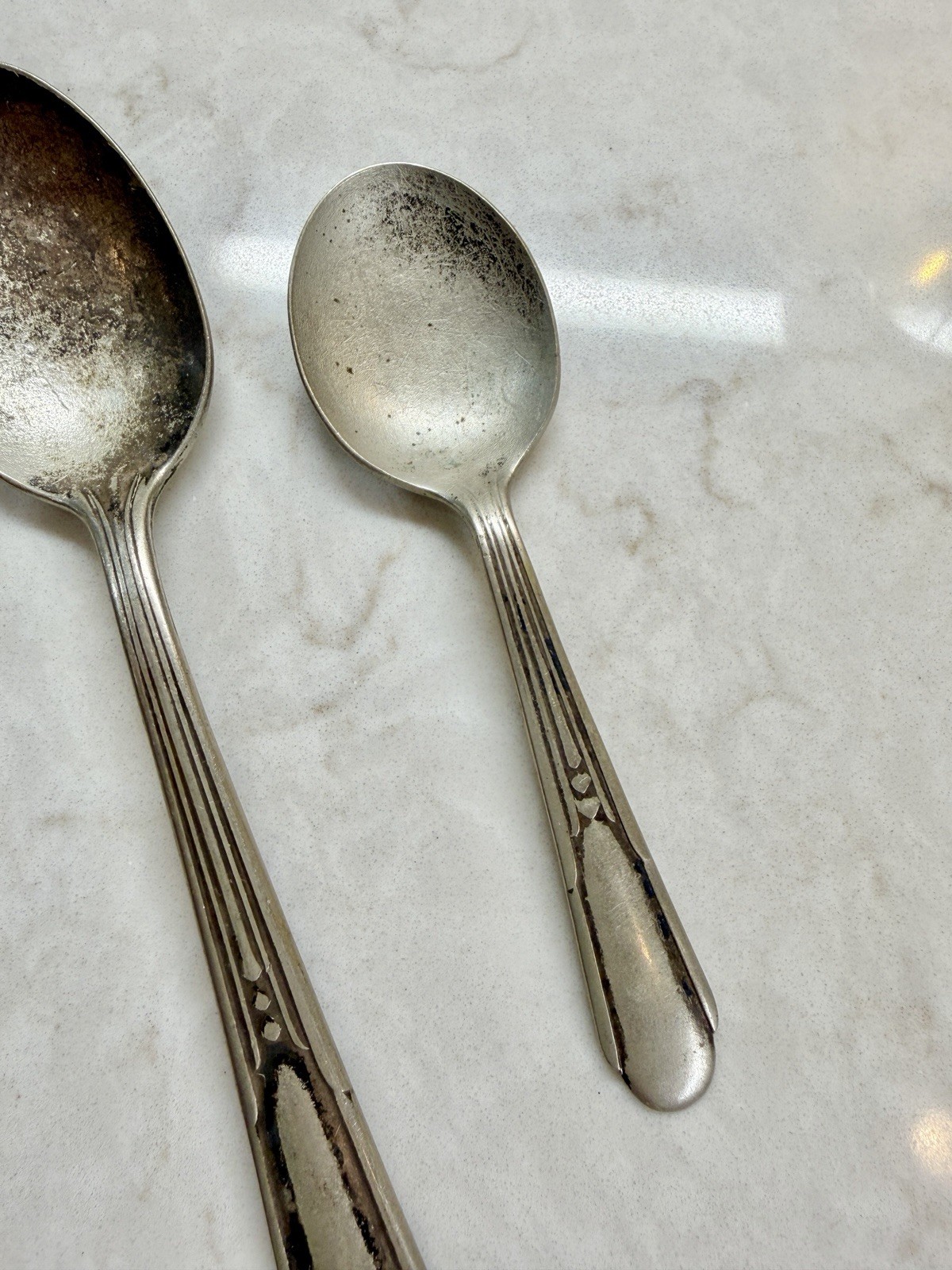 ANTIQUE, FAIRFIELD SILVERPLATE, DEMITASSE SPOONS, SET/6