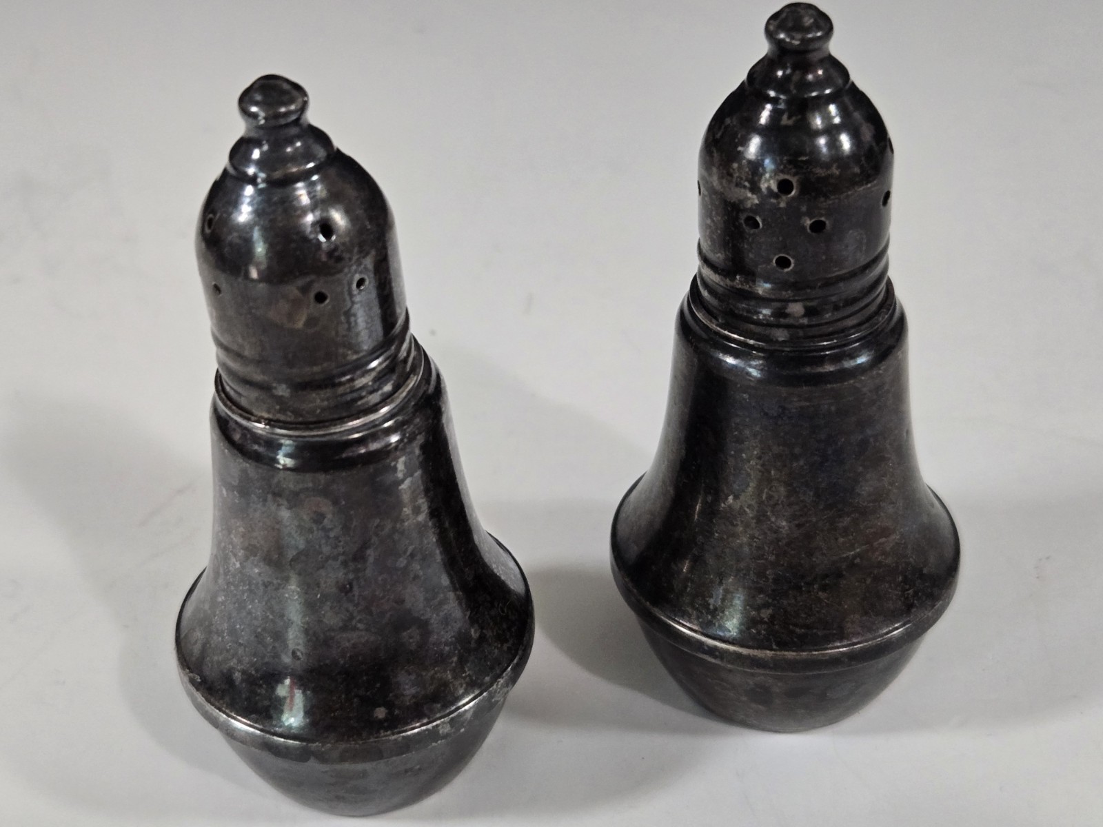 Vtg Duchin Sterling Silver 925 Glass Lined Weighted 3.5” Salt & Pepper Shakers