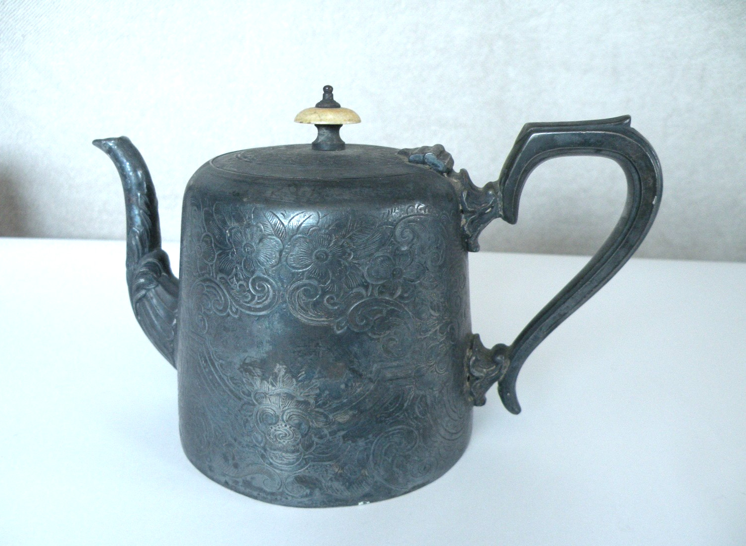 Antique Victorian Style Silver Plated Teapot J H Potter Sheffield Shabby Chic