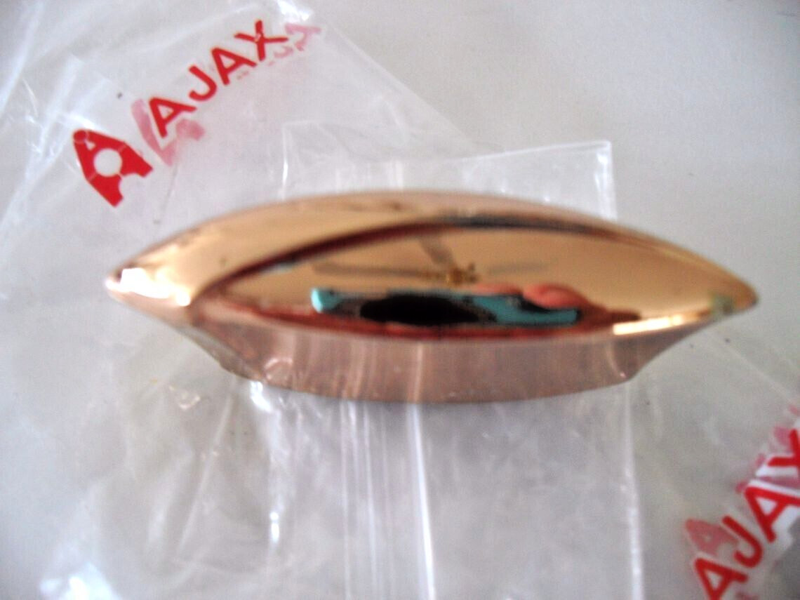 Vintage Nos Copper Drawer Knob 1/2″x2-1/8″ Eye Shaped Cabinet Pull Ajax
