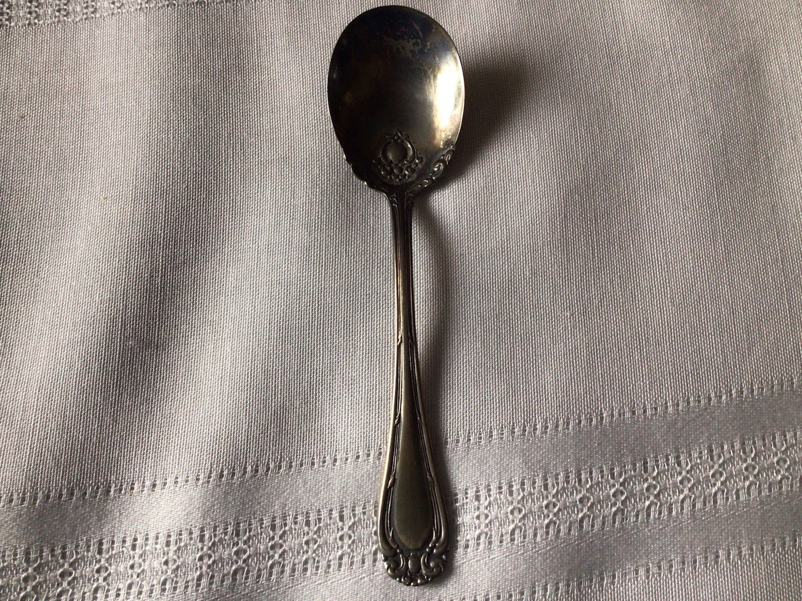 Vintage NF Niagara Falls Silver Co 1877 Silverplate Berry Spoon 5 3/4 Inches